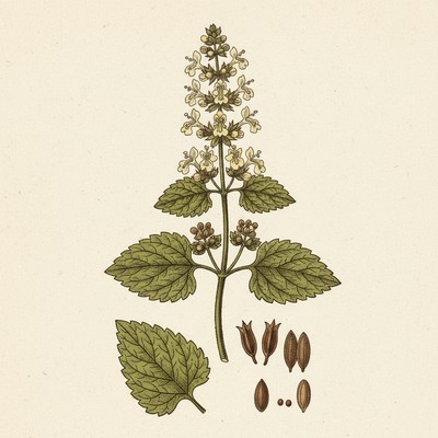 Botanical illustration of Lemon Balm
