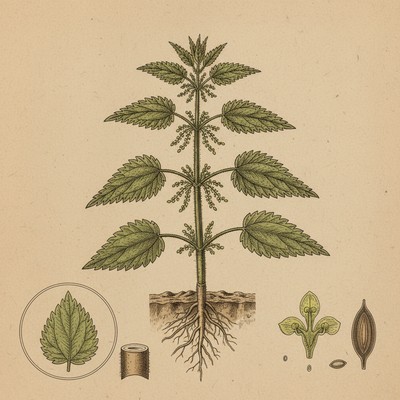 Botanical illustration of Nettle
