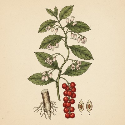Botanical illustration of Schisandra