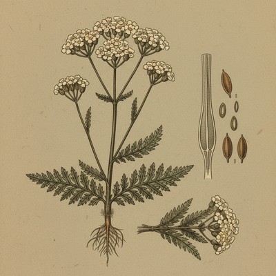 Botanical illustration of Yarrow